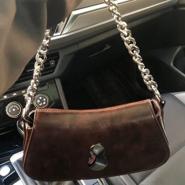 ⁦حقيبة شبابية حديثة جلد حزامين ~ CL265⁩ - الصورة ⁦4⁩